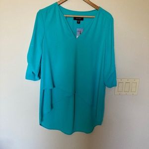 Karen Kane Aqua Blouse